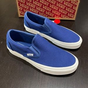 Vans Classic Slip-On Woven Check True Navy